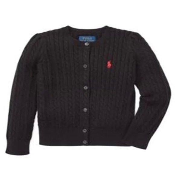 Ralph Lauren Mini-Cable Cotton Cardigan - Picture 1 of 3
